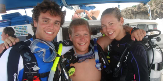 Students on a School scuba diving trip to Egypt